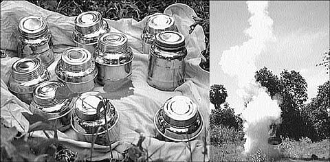 மதுரை அருகே 10 "கூஜா குண்டுகள்' செயலிழப்பு