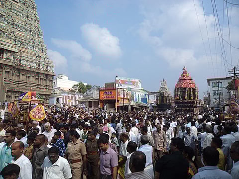 தென்காசி காசிவிஸ்வநாதர் கோவில் தேரோட்டம்