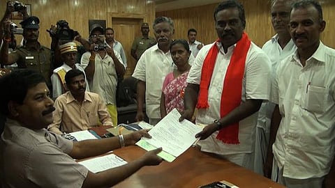 மார்ச்சிஸ்ட் கம்யூனிஸ்ட் வேட்பாளர் சாமுவேல்ராஜ்  வேட்பு மனுத்தாக்கல்