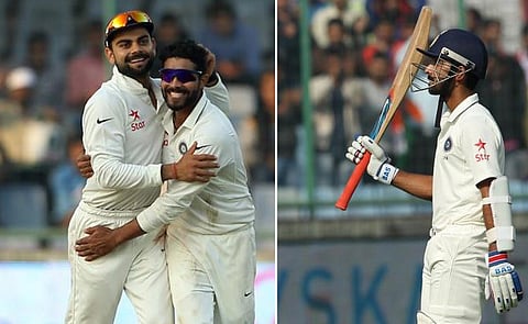 ரஹானே சதம் 334 ரன்கள் குவித்தது இந்தியா;ஜடேஜா சுழலில் 121 ரன்களில் சுருண்டது தெ.ஆ.