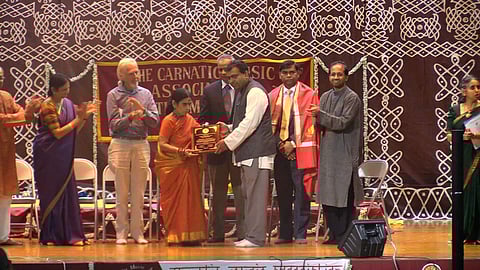 பத்மஸ்ரீ கன்யாகுமரிக்கு  வட அமெரிக்க இசைச்சங்கம் (CMANA) வழங்கிய ’சங்கீத சாகரா’ வாழ்நாள் சாதனையாளர் விருது!