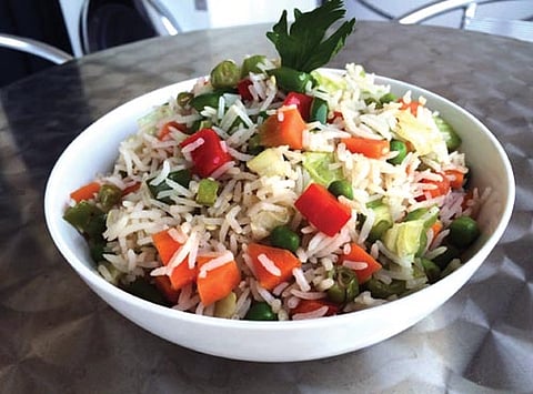 கிரீன் வெஜிடபிள் ரைஸ்