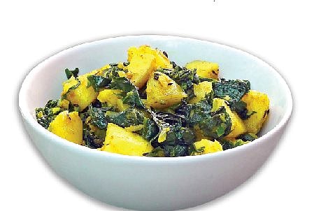 உருளைக்கிழங்கு பாலக் மசாலா