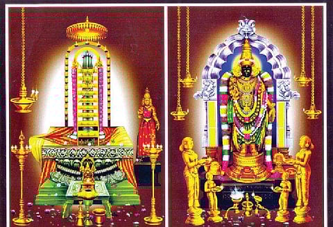 காளஹஸ்தி கோயில் அர்த்த மண்டபத்துக்கு தங்க முலாம்