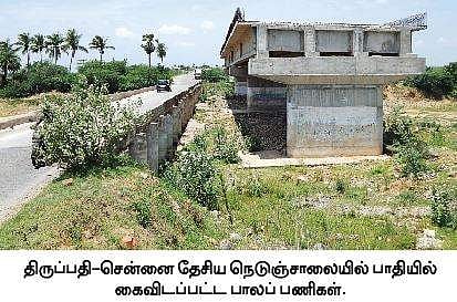 சென்னை - திருப்பதி சாலையில் பணிகளை முடிக்காமல் சுங்கவரி வசூலிப்பு: வாகன ஓட்டிகள் புகார்