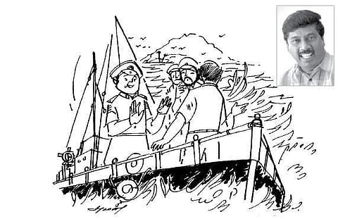 வார்தா புயலில் வாக்கிங் போனவர்கள்!