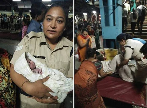ரயில்வே பிளாட்ஃபாரத்தில் பெண்ணுக்கு அழகான ஆண் குழந்தை பிறந்தது!