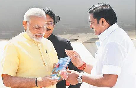 பிரதமர் மோடி - அதிமுக பொதுச் செயலாளர் எடப்பாடி பழனிசாமி