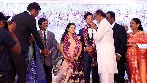 நடிகர் விஷால் தங்கைக்கு திருமண வரவேற்ப்பு விழா