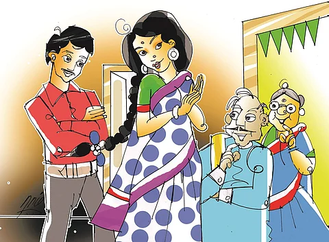 சிரித்துக் கொண்டே உட்காரு சிரித்துக் கொண்டே சாப்பிடு சிரித்துக் கொண்டே தூங்கு! வடமொழி நாடோடிக் கதை!