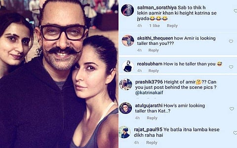 உயரத்தைக் காரணமாக வைத்து சமூக ஊடகங்களில் கலாய்த்தலுக்கு உள்ளாகி வைரலான அமீர்கானின் புகைப்படம்!