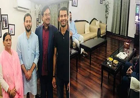 லாலு குடும்பத்தினருடன் பாஜக எம்.பி சத்ருகன் சின்ஹா திடீர் சந்திப்பு