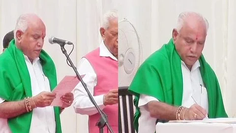 கர்நாடக முதல்வராக எடியூரப்பா பதவியேற்பு