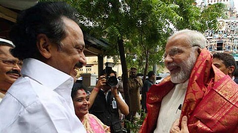மோடியுடன் மு.க.ஸ்டாலின்