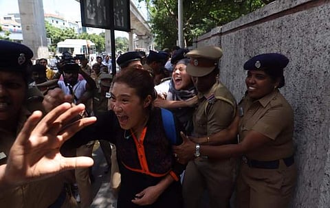 Tibetans protest in Chennai