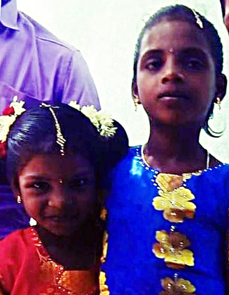 விபத்தில் பலியான சிறுமிகள்.