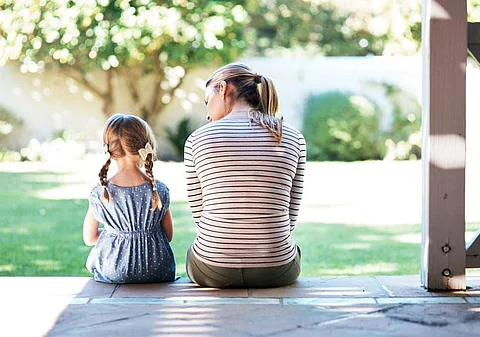 mom and kid