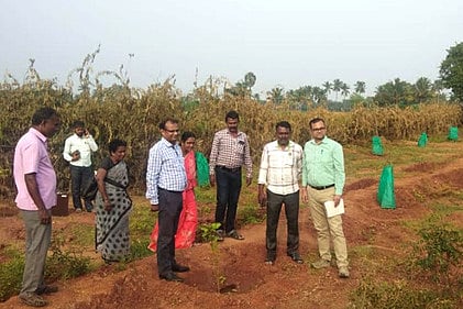 செங்கம் ஒன்றியத்தில் ஜல்சக்தி அபியான் திட்டப் பணிகளை மத்தியக் குழுவினா் ஆய்வு