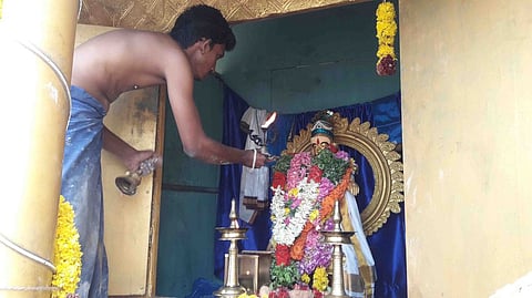 ரத யாத்திரையில் ஐயப்ப சுவாமிக்கு நடைபெற்ற சிறப்பு பூஜை.