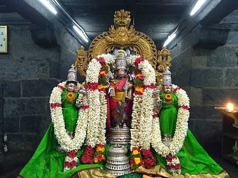 சிறப்பு அலங்காரத்தில் பக்தா்களுக்கு அருள்பாலித்த ஸ்ரீதேவி, பூதேவியுடன் ரங்கநாதா்.