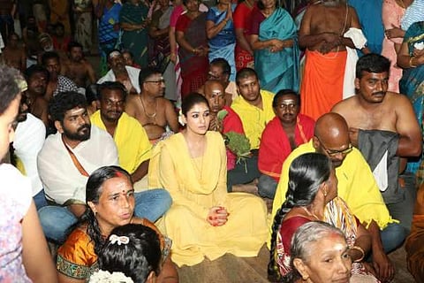 சுசீந்திரம் கோயிலில் நடிகை நயன்தாரா சுவாமி தரிசனம்!