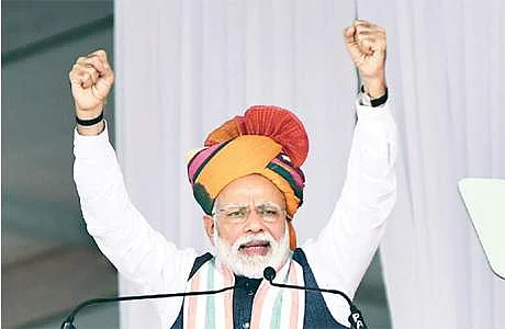 தேர்தலின் போது மட்டுமே விவசாயிகளை நினைக்கும் காங்கிரஸ்: மோடி கடும் தாக்கு 