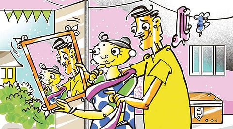 கேரள நாடோடிக்கதை கண்ணாடியும் சந்தேகித்த மனைவியும்