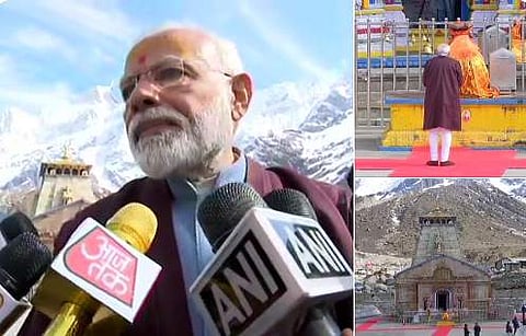 கேதார்நாத்தில் வழிபட்டதை அதிர்ஷ்டமாக நினைக்கிறேன்: பிரதமர் மோடி