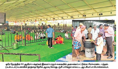 தற்காலிகத் தங்குமிடங்களில் தினமும் ஒரு லட்சம் பேருக்கு உணவு : மாவட்ட நிர்வாகத்துக்கு பாராட்டு