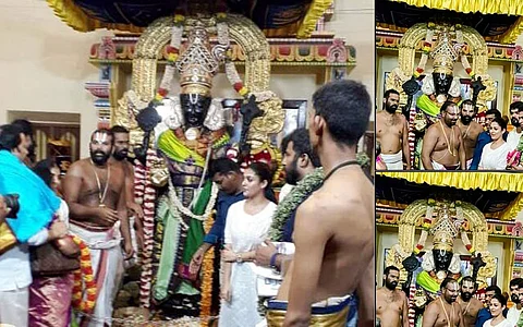 காதலருடன் அத்திவரதரை தரிசனம் செய்த நடிகை நயன்தாரா.