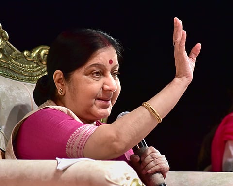 ராஜஸ்தான் மாநிலம் பிகானிரில் நடைபெற்ற கட்சி மீட்டிங்கில் சுஷ்மா சுவராஜ...