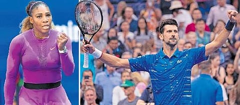யுஎஸ் ஓபன்: நாக் அவுட் சுற்றில் பெடரர், ஜோகோவிச், செரீனா