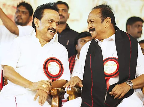 மதிமுக மாநாட்டில் வைகோவும், ஸ்டாலினும்