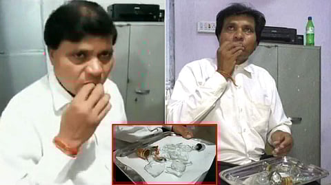 கண்ணாடி சாப்பிட ரொம்ப ருசியா இருக்குங்க! வழக்கறிஞரின் வித்தியாச உணவுப் பழக்கம்..