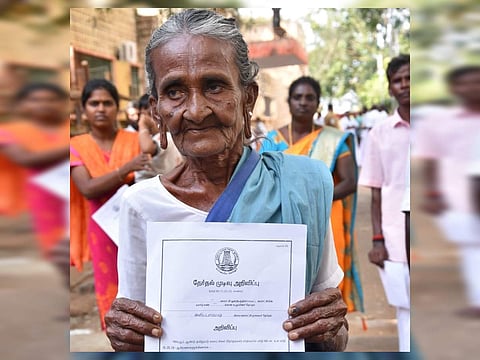 தமிழகத்திலேயே முதன்முறை: ஊராட்சி மன்றத் தலைவரானார் 79 வயதான மூதாட்டி