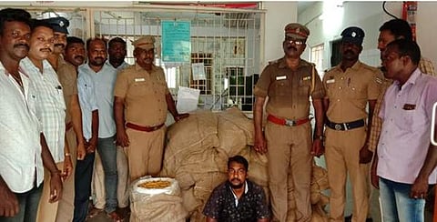 பறிமுதல் செய்யப்பட்ட மஞ்சள்