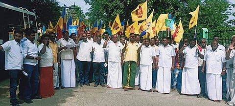 பாமக சாா்பில் ஆா்ப்பாட்டம்