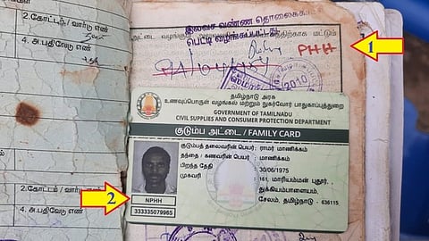 முன்னுரிமையற்ற குறியீட்டு குடும்ப அட்டை வழங்கல்