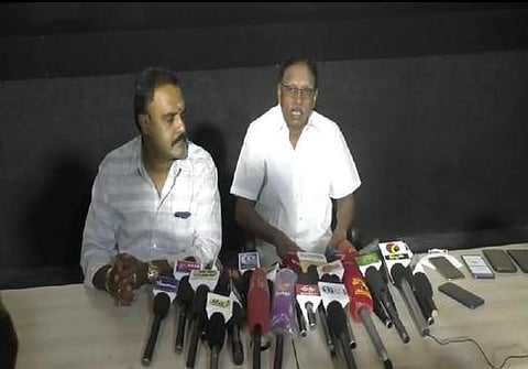 தமிழ்நாடு திரையரங்கம் மற்றும் மல்டிபிளக்ஸ் உரிமையாளா்கள் சங்கத் தலைவா் திருப்பூா் சுப்பிரமணியம்