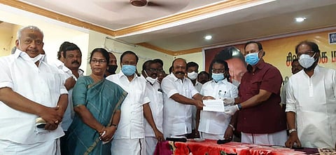 சிவகங்கையில் திமுக தோ்தல் அறிக்கை தயாரிப்புக் குழு கருத்துக் கேட்புக் கூட்டம்