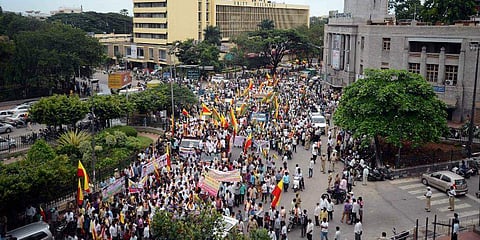 கன்னடர்களுக்கு இடஒதுக்கீடு விவகாரம்: கர்நாடகாவில் இன்று முழு அடைப்புப் போராட்டம்
