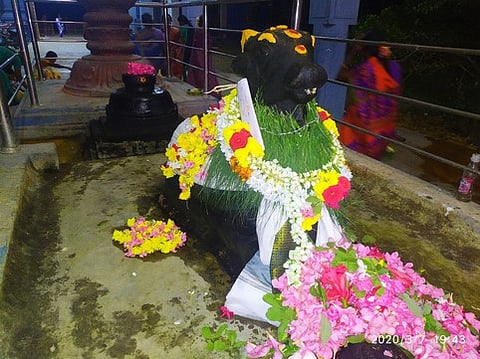 வலிவலம் இருதய கமல நாத சுவாமி கோயிலிலுள்ள நந்தி.