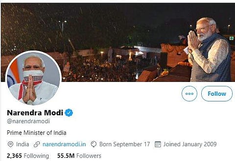 ட்விட்டர் புகைப்படத்தை மாற்றிய பிரதமர் மோடி