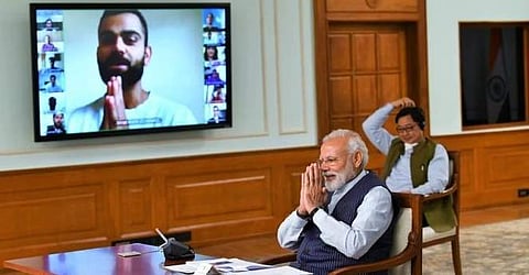 கரோனா விழிப்புணர்வு தொடர்பாக சச்சின், தோனி, கோலியிடம் கலந்துரையாடிய மோடி!