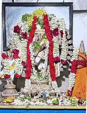 ஆம்பூா் நாகநாத சுவாமி கோயிலில் சிறப்பு அலங்காரத்தில் சிவகாம சுந்தரி உடனுறை நடராஜா்.