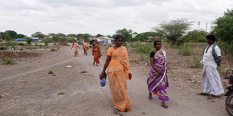 சாலை வசதியில்லா மாதலப்புரம் அருந்ததியர் காலனி குடியிருப்பு