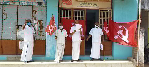 மாா்க்சிஸ்ட் கம்யூனிஸ்ட் கட்சி சாா்பில் அகில இந்திய எதிா்ப்பு தின ஆா்ப்பாட்டம்.