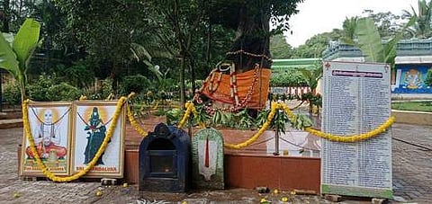 திருமலையில் புரசைவாரி தோட்டத்தில் உள்ள அனந்தாழ்வாா் பிருந்தாவனம்.