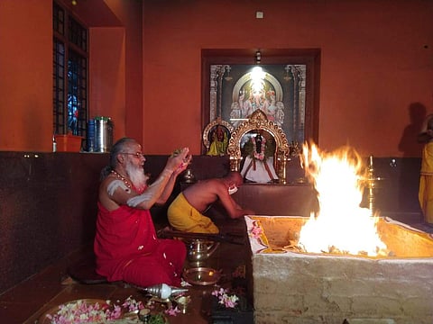 தரணி ரக்ஷா யாகத்தை முன்னிட்டு இன்று நடைபெற்ற சிறப்பு பூஜை