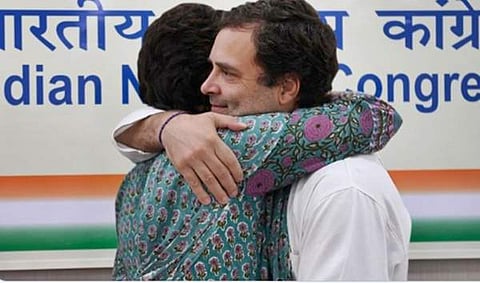 Rahul greets people on Raksha Bandhan